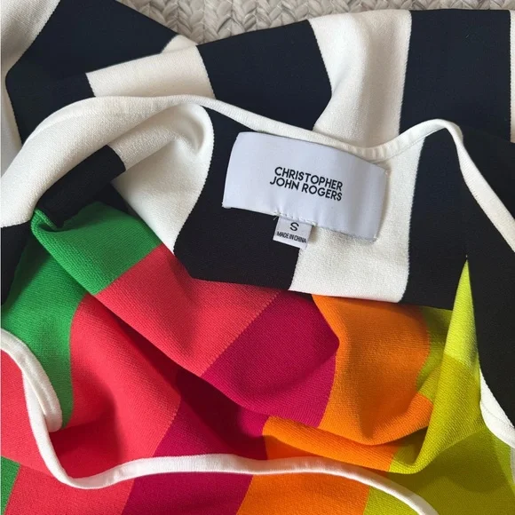 Christopher John Rogers Striped Dress Collection 009 Size S - Picture 4 of 6